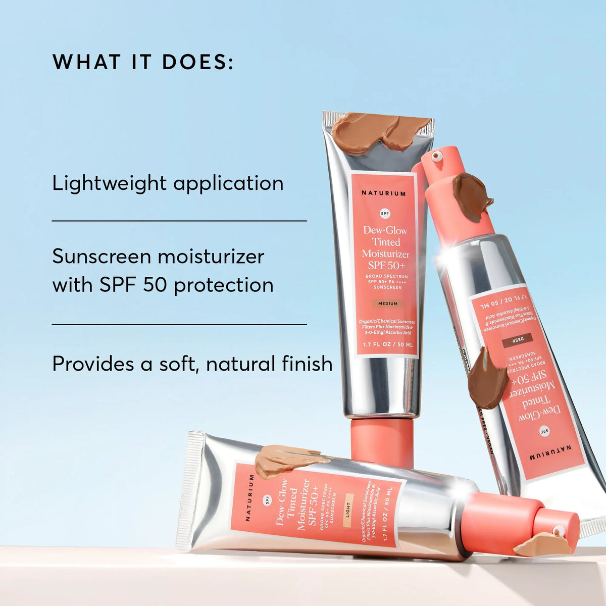 Dew-Glow Tinted Moisturizer SPF 50+ Early Morning Skincare Essential