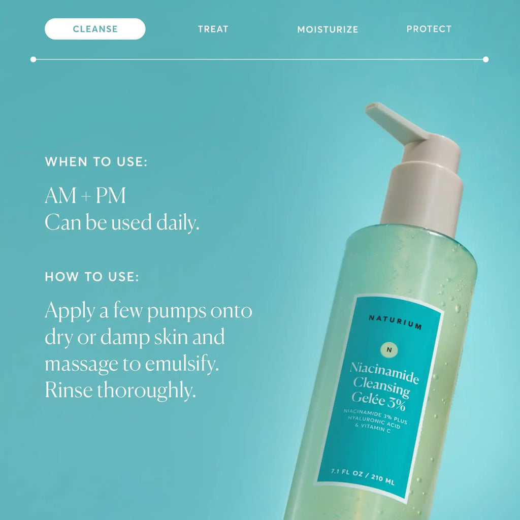 Niacinamide Cleansing Gelée 3% Early Evening Care Routine Essential