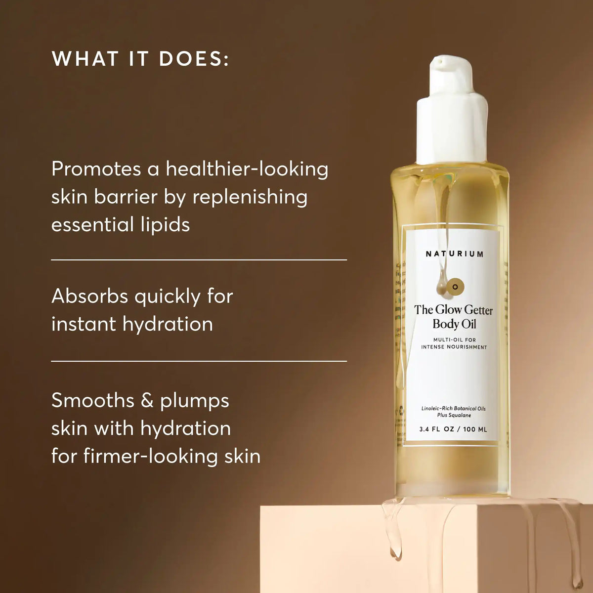 The Glow Getter Body Oil Evening Care Routine Essential