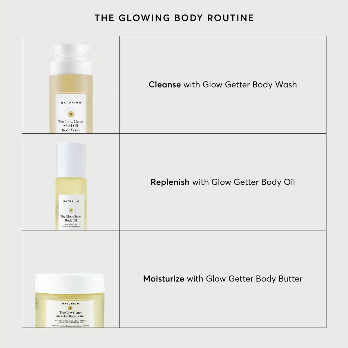 The Glow Getter Body Oil Evening Care Routine Essential