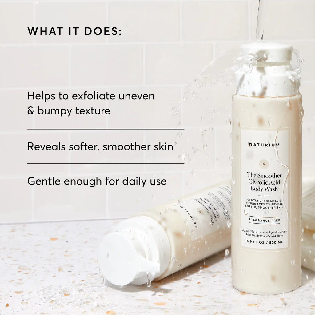 The Smoother Glycolic Acid Exfoliating Body Wash Monday Skincare