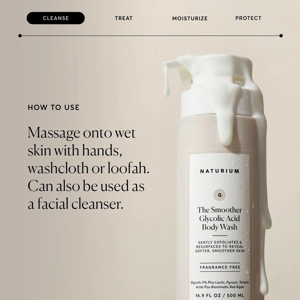 The Smoother Glycolic Acid Exfoliating Body Wash Monday Skincare