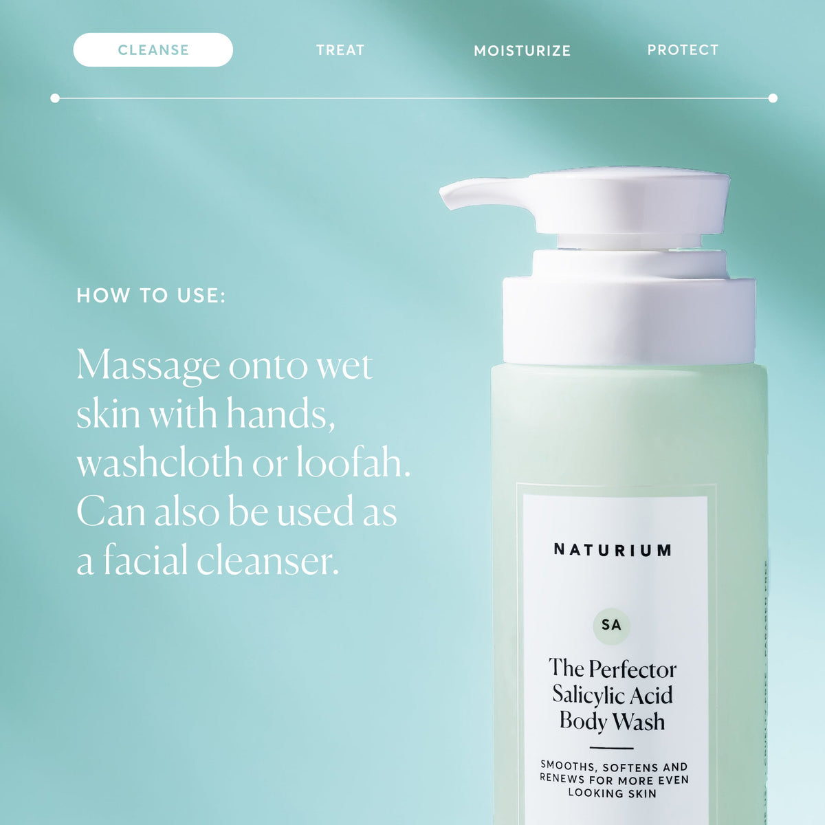 The Perfector Salicylic Acid Body Wash Travel Size Morning Skincare Routine Essential