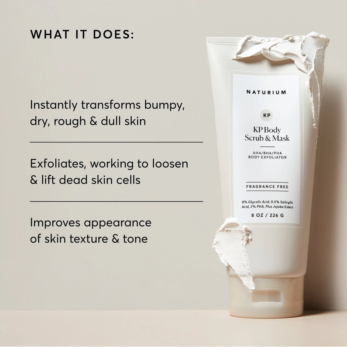 KP Body Scrub & Mask - Travel Size Personal Skincare Routine Essential