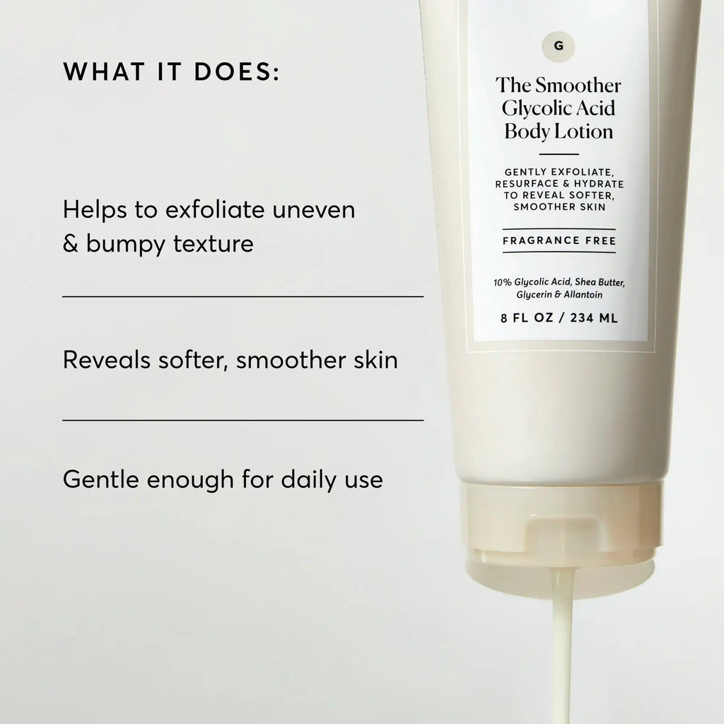 The Smoother Glycolic Acid Body Lotion Familiar Skincare Pick