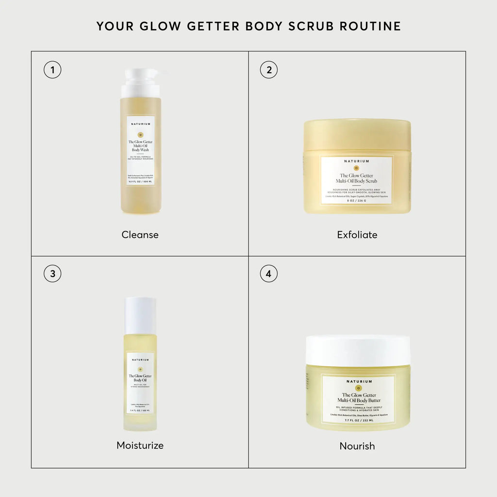 The Glow Getter Multi-Oil Body Scrub Early Evening Skincare