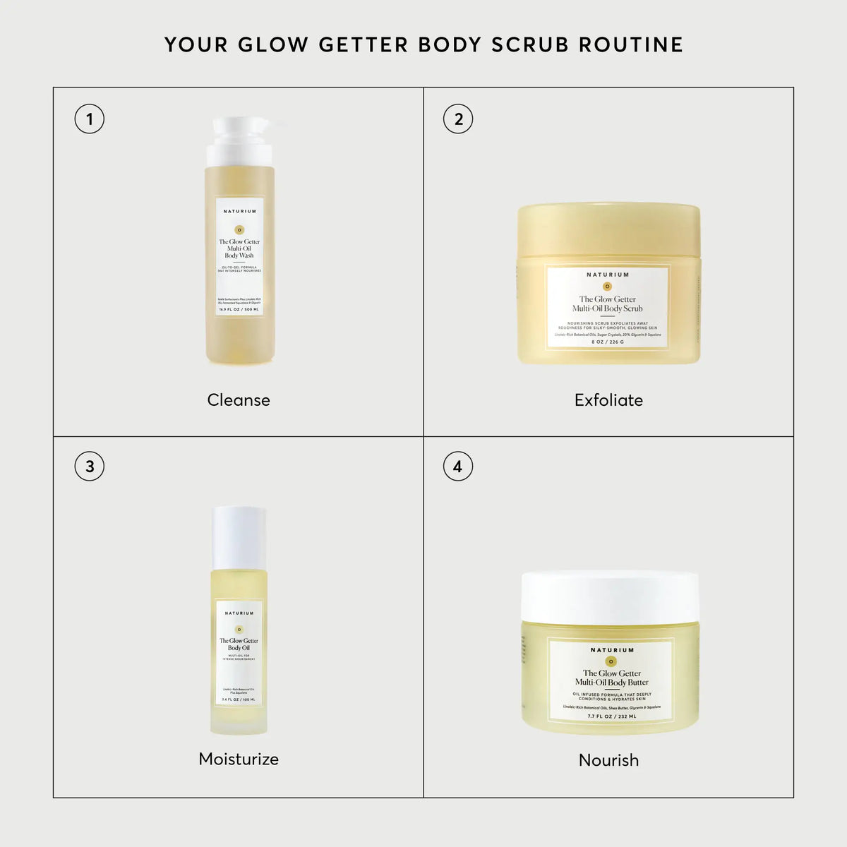 The Glow Getter Multi-Oil Body Scrub Early Evening Skincare