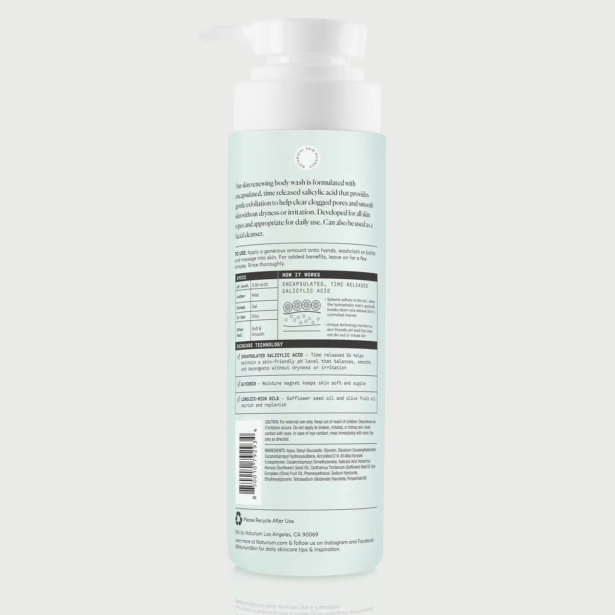 salicylic acid body wash ingredients