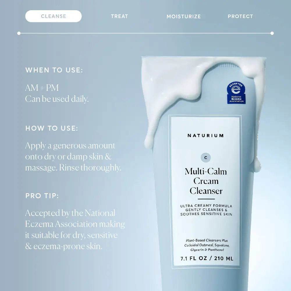Multi-Calm Cream Cleanser Evening Skincare Addition